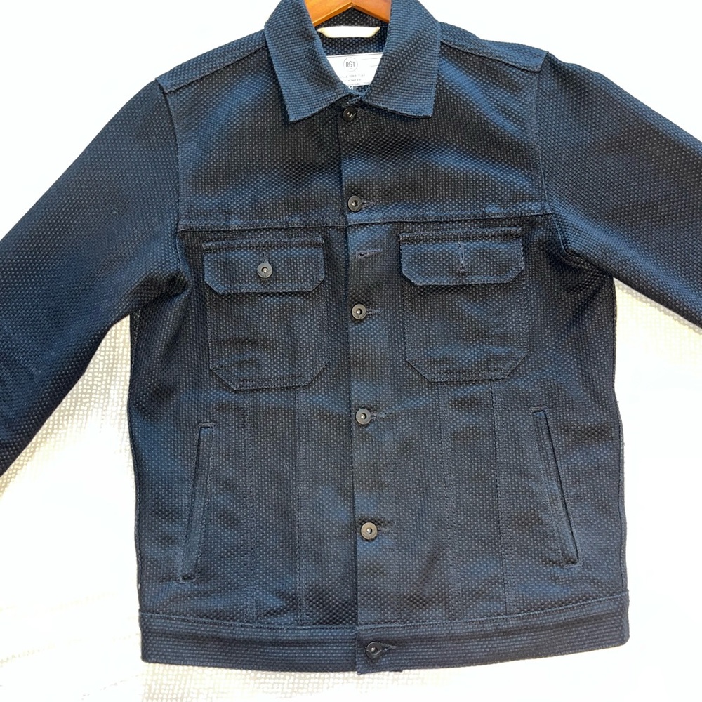 Rogue Territory Sashiko Cruiser Jacket in Stealth Black